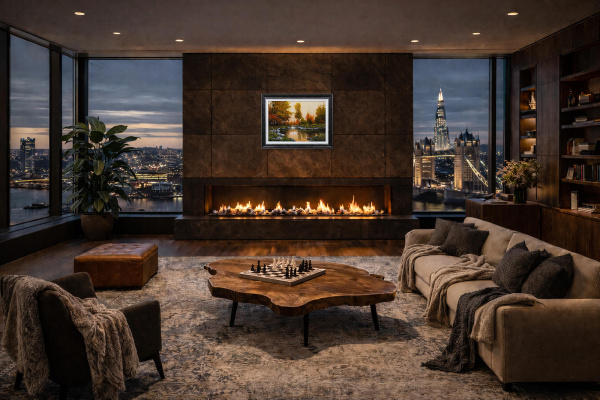 Paisaje En Dorados by Miguel Peidro, original painting, in room