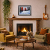 Nieve y Rojos by Miguel Peidro, original painting, in room