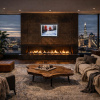 Nieve y Rojos by Miguel Peidro, original painting, in room