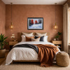 Nieve y Rojos by Miguel Peidro, original painting, in room