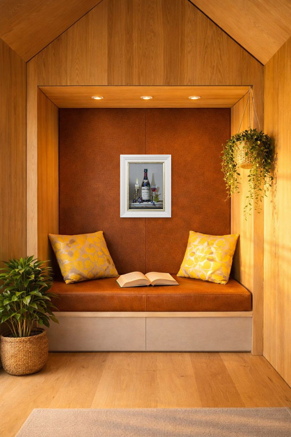 La Tâche by Zoltan Preiner, original painting, in room