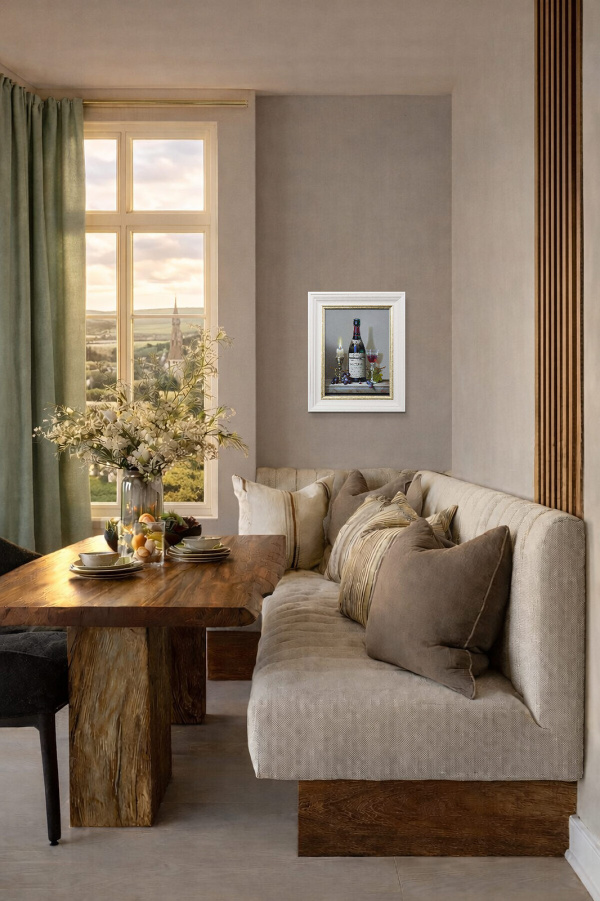 La Tâche by Zoltan Preiner, original painting, in room