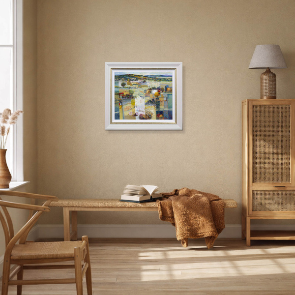 Between Sea & Land by Mario Malfer, original painting, in room
