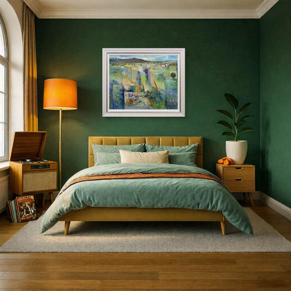 Drawing On Dreams by Mario Malfer, original painting, in room