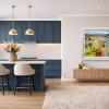 Sun-kissed Hills by Mario Malfer, original painting, in room