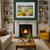 Sun-kissed Hills by Mario Malfer, original painting, in room