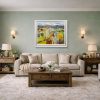 Sun-kissed Hills by Mario Malfer, original painting, in room