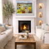 Sun-kissed Hills by Mario Malfer, original painting, in room