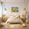 Sun-kissed Hills by Mario Malfer, original painting, in room