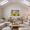 Sun-kissed Hills by Mario Malfer, original painting, in room