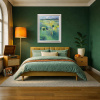 Nature’s Embrace by Mario Malfer, original painting, in room