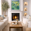 Nature’s Embrace by Mario Malfer, original painting, in room