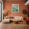 Nature’s Embrace by Mario Malfer, original painting, in room
