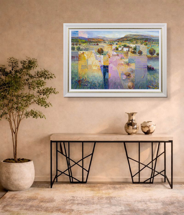 My Heart In Italy by Mario Malfer, original painting, in room