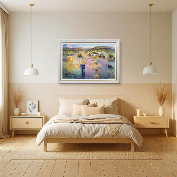 My Heart In Italy by Mario Malfer, original painting, in room