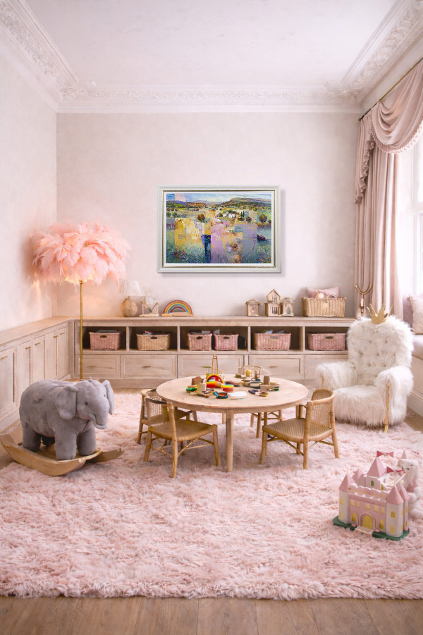 My Heart In Italy by Mario Malfer, original painting, in room