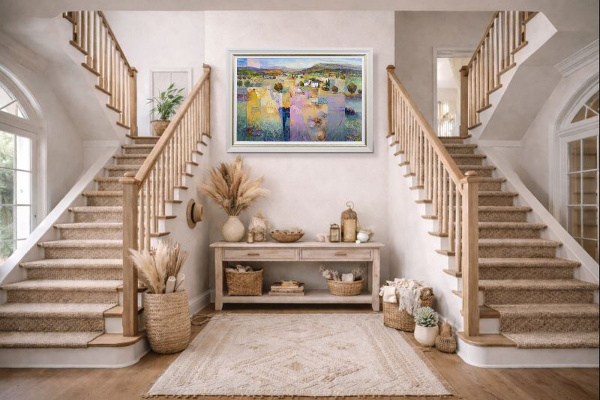 My Heart In Italy by Mario Malfer, original painting, in room