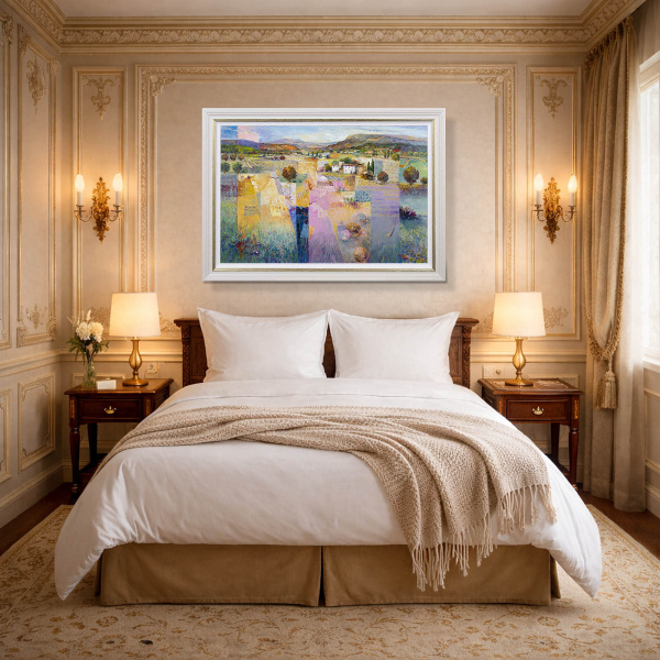 My Heart In Italy by Mario Malfer, original painting, in room
