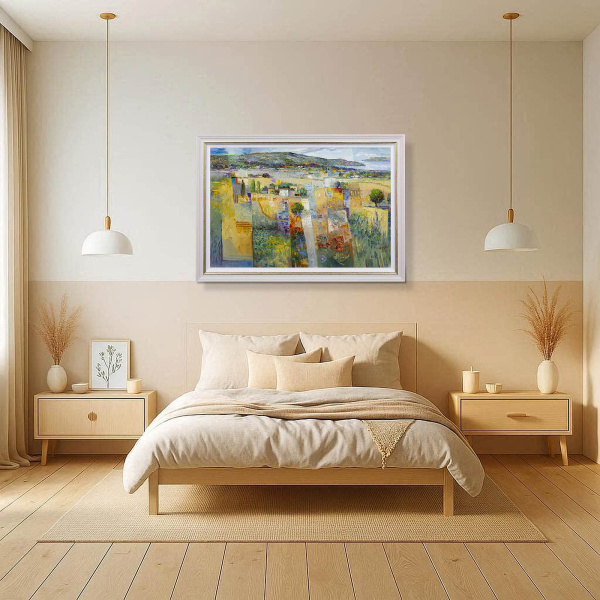 Back To Nature II by Mario Malfer, original painting, in room
