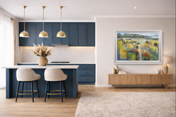Back To Nature II by Mario Malfer, original painting, in room