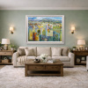Nature’s Present by Mario Malfer, original painting, in room