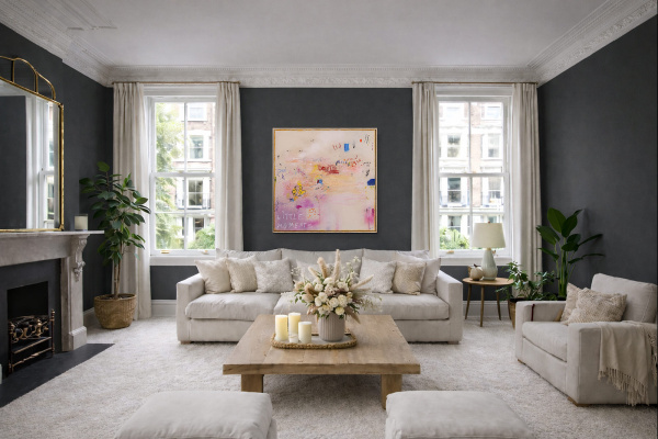 Little Moments by Manel, original painting, in room