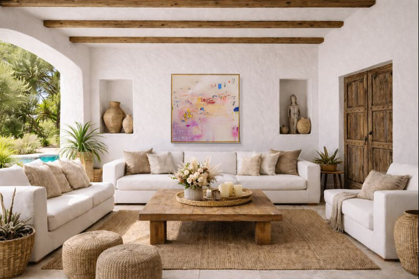 Little Moments by Manel, original painting, in room