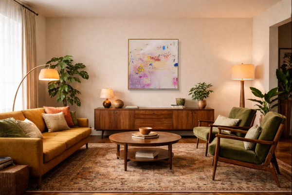 Little Moments by Manel, original painting, in room