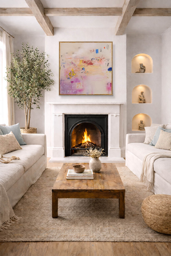 Little Moments by Manel, original painting, in room