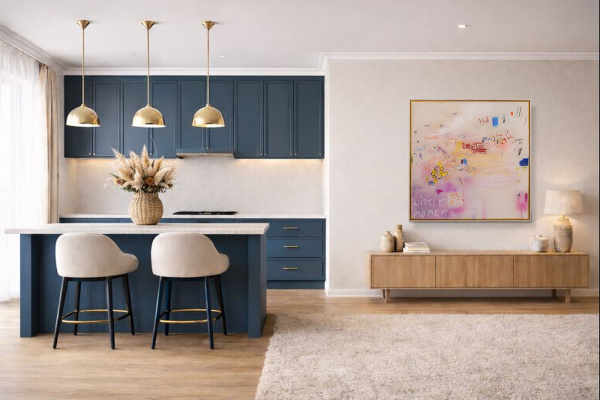 Little Moments by Manel, original painting, in room