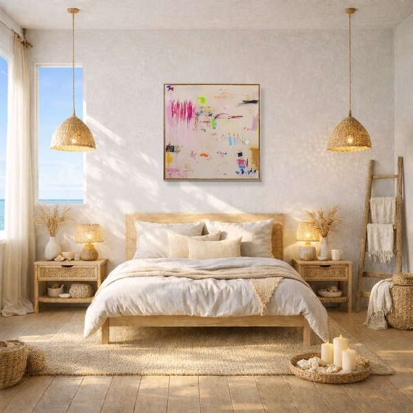 The Race Of Time by Manel, original painting, in room