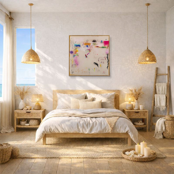 The Wish by Manel, original painting, in room