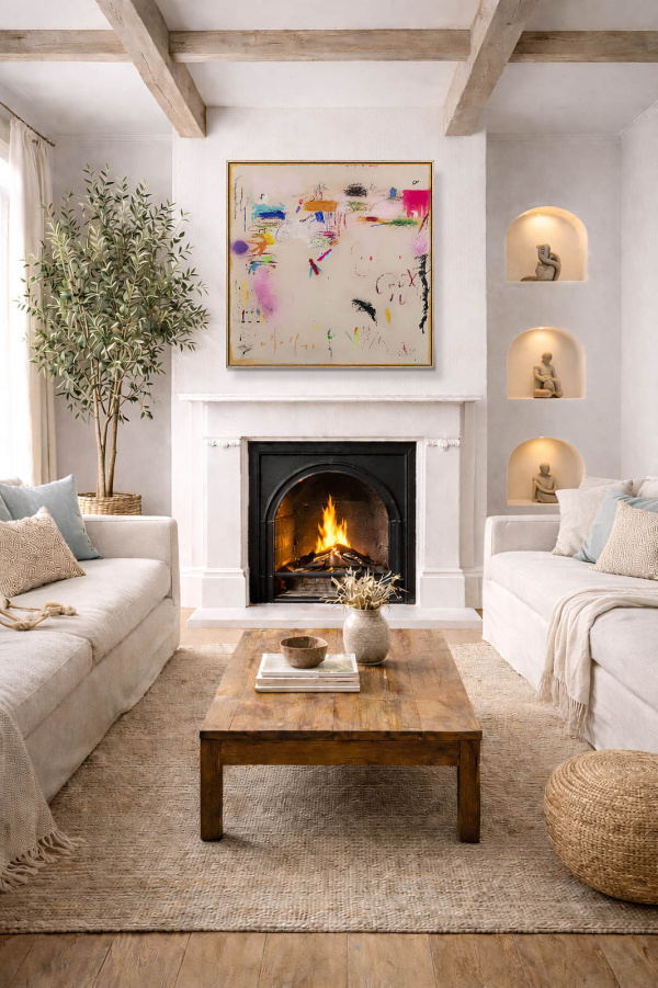 The Wish by Manel, original painting, in room