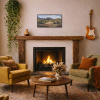 Magnificent Chisos Mountains by Carla Bosch, original painting, in room