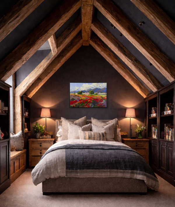 The Joy Of Spring by Carla Bosch, original painting, in room