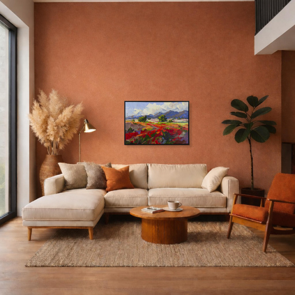 The Joy Of Spring by Carla Bosch, original painting, in room