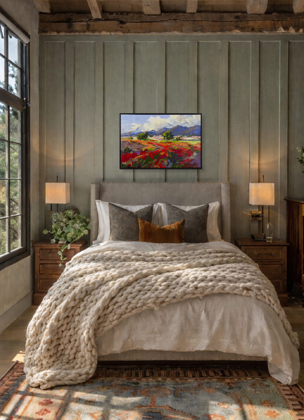 The Joy Of Spring by Carla Bosch, original painting, in room