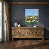 Houses by Sunita Khedekar, original painting, in room