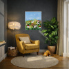 Houses by Sunita Khedekar, original painting, in room