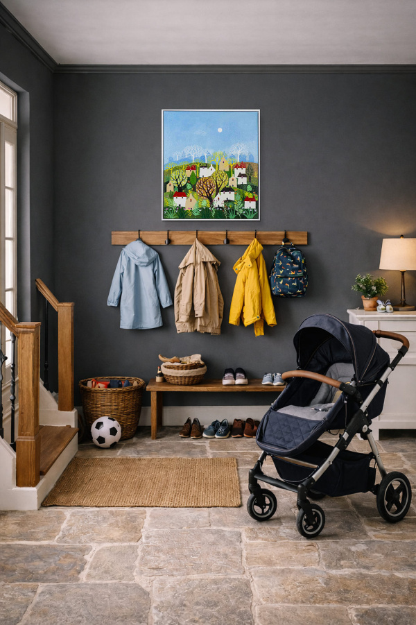 Houses by Sunita Khedekar, original painting, in room