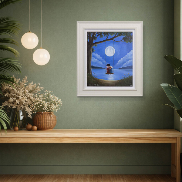 Living The Dream (Original) by Michael Abrams, original painting, in room