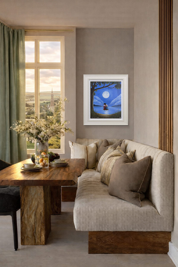 Living The Dream (Original) by Michael Abrams, original painting, in room