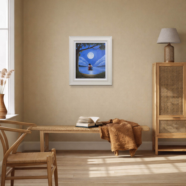 Living The Dream (Original) by Michael Abrams, original painting, in room