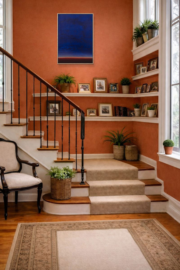 Silent Horizon by Rubén Calatayud (Arken), original painting, in room