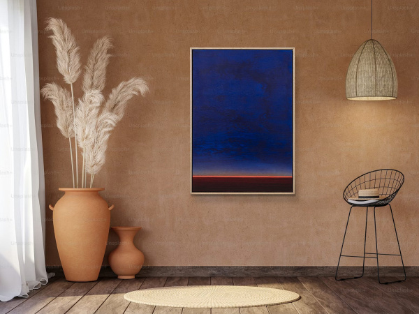Silent Horizon by Rubén Calatayud (Arken), original painting, in room