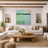 Lunar Coordinates by De Tomàs, original painting, in room