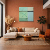 Lunar Coordinates by De Tomàs, original painting, in room