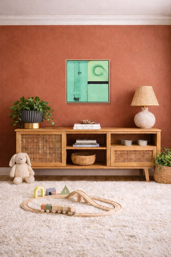 Steps by De Tomàs, original painting, in room