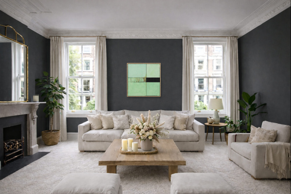The Passing Time by De Tomàs, original painting, in room