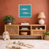 Sardines IV (Original) by Giles Ward, original painting, in room